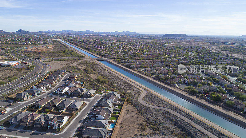 中亚利桑那州项目运河，凤凰城，AZ 12/14/16